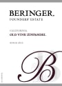 Beringer Founders Estate Old Vine Zinfandel 2014 Front Label