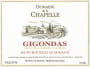 Domaine de la Chapelle Gigondas 2012  Front Label