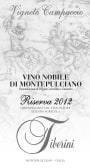 Az. Agricola Tiberini s.s.a. Vino Nobile di Montepulciano Vigneto Campaccio Riserva 2012  Front Label