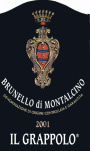 Il Grappolo Brunello di Montalcino 2001  Front Label