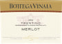 Cavit Bottega Vinai Merlot 2004 Front Label