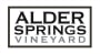 Alder Springs Vineyard Syrah 2012  Front Label