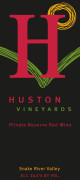 Huston Vineyards Private Reserve Red 2013 Front Label