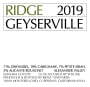 Ridge Geyserville (3 Liter Bottle) 2019  Front Label