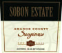 Sobon Estate Sangiovese 2015  Front Label