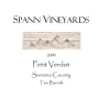 Spann Vineyards Petit Verdot 2009  Front Label