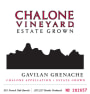 Chalone Gavilan Grenache 2013  Front Label