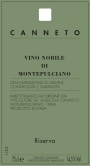 Canneto Vino Noble di Montepulciano Riserva 2011  Front Label