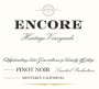 Encore Heritage Vineyards Pinot Noir 2015  Front Label