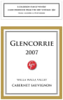 Glencorrie Winery Cabernet Sauvignon 2007  Front Label