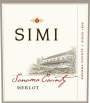 Simi Sonoma County Merlot 2012 Front Label