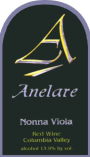 Anelare Nonna Viola White 2013 Front Label