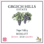 Grgich Hills Estate Merlot (375ML half-bottle) 2020  Front Label