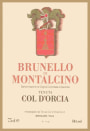 Col d'Orcia Brunello di Montalcino Rouge 1989  Front Label