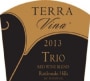 Terra Vina Trio Red 2013  Front Label