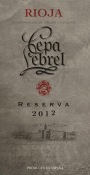 Cepa Lebrel Rioja Reserva 2012  Front Label