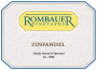 Rombauer California Zinfandel (375ML half-bottle) 2020  Front Label