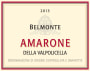 Belmonte Amarone della Valpolicella Red 2013 Front Label