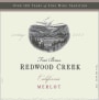 Redwood Creek Merlot 2002  Front Label