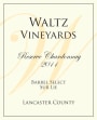 Waltz Vineyards Barrel Select Sur Lie Reserve Chardonnay 2011  Front Label