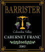 Barrister Winery Cabernet Franc 2007 Front Label