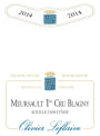 Olivier Leflaive Meursault Blagny Sous le Dos d'Ane Premier Cru 2014 Front Label