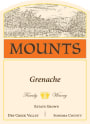 Mounts Family Winery Estate Grown Grenache 2015  Front Label