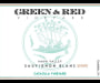 Green & Red Catacula Vineyard Sauvignon Blanc 2012 Front Label