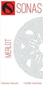 O.S Winery Sonas Merlot 2013  Front Label