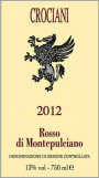 Azienda Agricola Crociani Rosso di Montepulciano 2012  Front Label