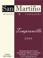 San Martino Winery & Vineyards Tempranillo 2005 Front Label
