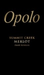 Opolo Summit Creek Merlot 2017  Front Label