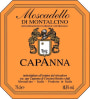 Capanna Moscadello di Montalcino 2011  Front Label