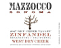 Mazzocco West Dry Creek Zinfandel 2007  Front Label