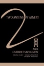 Two Mountain Winery Cabernet Sauvignon 2004 Front Label