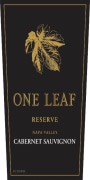 One Leaf Reserve Cabernet Sauvignon 2014  Front Label