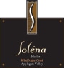 Solena Estate Wooldridge Creek Merlot 2014  Front Label