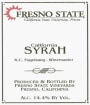 Fresno State Winery Syrah 2013  Front Label