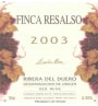 Emilio Moro Finca Resalso 2003  Front Label