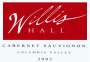 Willis Hall Cabernet Sauvignon 2003 Front Label