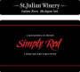 St Julian Winery Michigan Simply Red 2010 Front Label