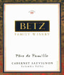 Betz Family Winery Pere de Famille Cabernet Sauvignon 2005 Front Label