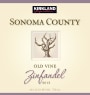 Kirkland Signature Sonoma County Old Vine Zinfandel 2015  Front Label