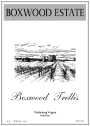 Boxwood Winery Trellis 2013 Front Label