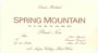 Spring Mountain Vineyard  2011  Front Label