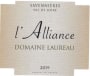 Damien Laureau Savennieres l'Alliance 2019  Front Label