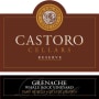 Castoro Cellars Whale Rock Vineyard Reserve Grenache 2015 Front Label
