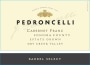 Pedroncelli Barrel Select Cabernet Franc 2014  Front Label