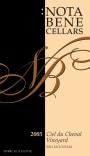 Nota Bene Cellars Ciel du Cheval Vineyard 2005 Front Label