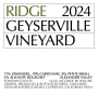 Ridge Geyserville (1.5 Liter Magnum) 2024  Front Label